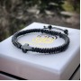 МЪЖКА ГРИВНА от Ваксова Корда С КРЪСТ СВАРОВСКИ/SWAROVSKI